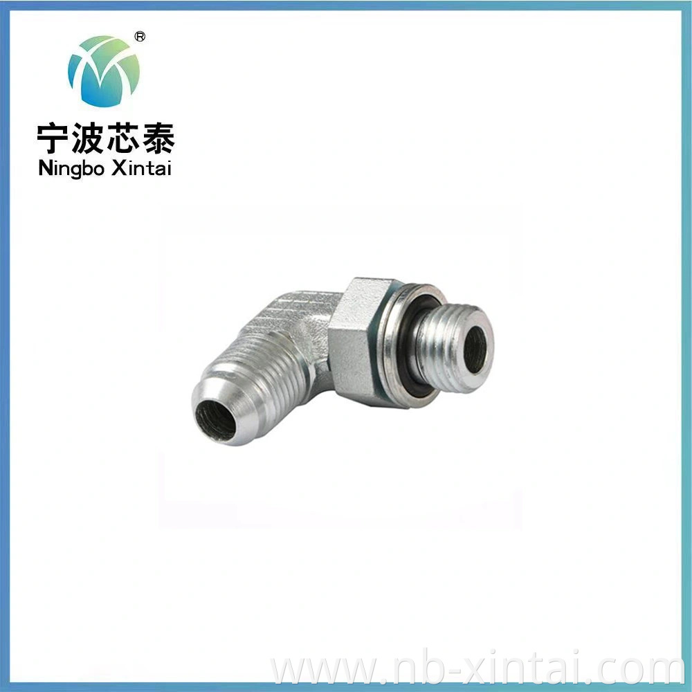 1jh9 Jic Male to Male Metric Straight SAE Fitting 90° Adapter with O Rings